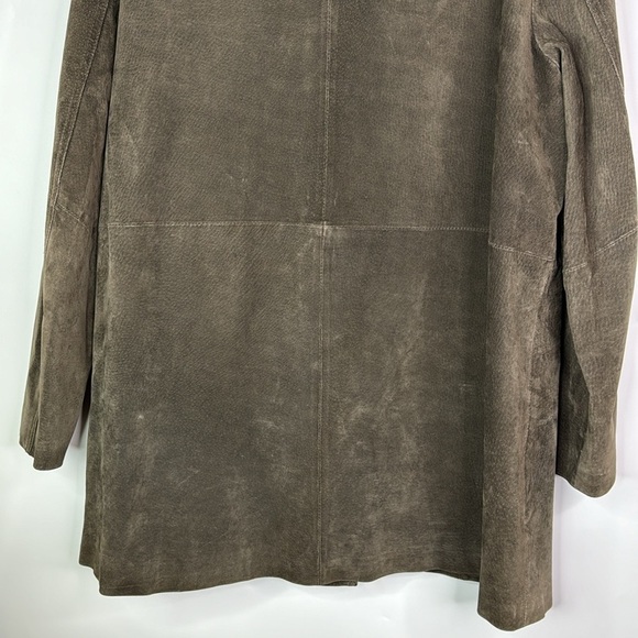 Vintage Cherokee Brown Leather Button Front Jacket Size 18W 90s - Picture 6 of 10